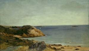 Rotsachtige kust door John Frederick Kensett