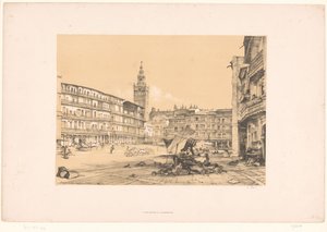 Schetsen van een reis naar Spanje: Plaza de San Francisco, te Sevilla