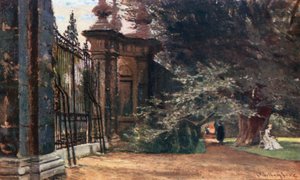In Trinity College Gardens (kleurenlitho)