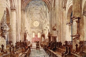 Interieur van de Kathedraal van Christ Church, 1903