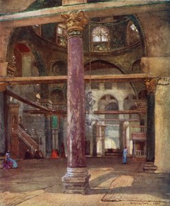 Interieur van de El Aksa-moskee, vanuit het zuidoosten