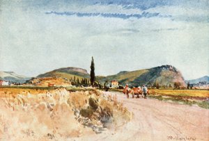 Nauplia en Tiryns vanaf de Weg naar Argos door John Fulleylove