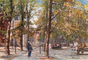 Plaats van executie binnen de omheining van de Toren door John Fulleylove
