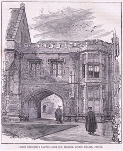 De tekenkamer en slaapkamer van Koningin Henrietta, Merton College, Oxford door John Fulleylove