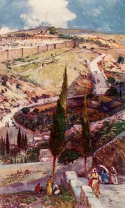 Het noordoostelijke einde van Jeruzalem en Mizpah vanaf de Olijfberg, 1902