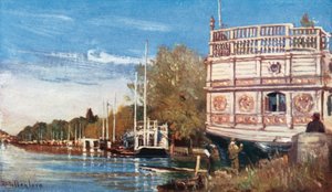 De rivier Isis (kleurenlitho) door John Fulleylove