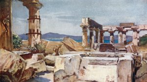 De tempel van Athena op het eiland Aegina