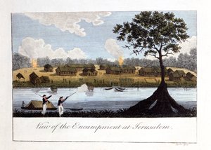 Uitzicht op het kampement in Jeruzalem, 1813