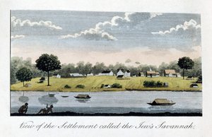 Uitzicht op de nederzetting genaamd de Joden Savannah, 1813