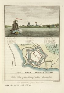 Uitzichten & plan van het fort genaamd Amsterdam