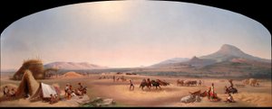 Oogsters op de Romeinse Campagna door John Gadsby Chapman