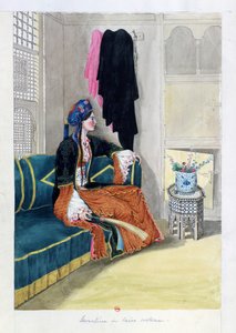 Levantijn in Caïro-kostuum (aquarel) door John Gardner Wilkinson