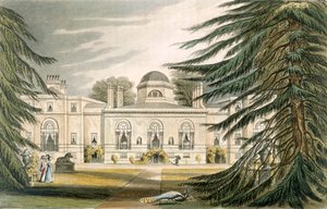 Tuinzijde van Chiswick House door John Gendall