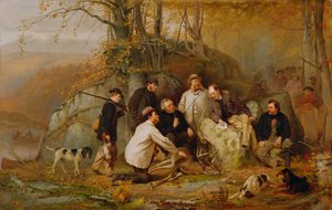 Claiming the Shot: Na de Jacht in de Adirondacks, 1865 door John George Brown