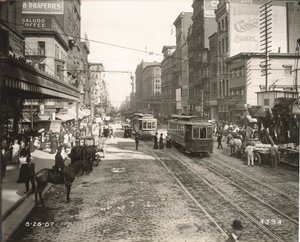Market Street, oost vanaf 10th, Philadelphia, 1907 door John Gibb Smith