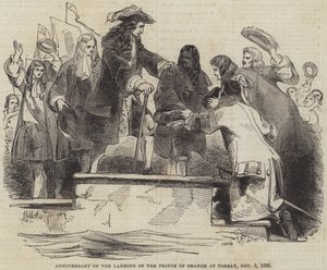 Jubileum van de landing van de Prins van Oranje in Torbay, 5 november 1688 door John Gilbert