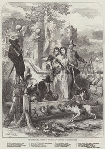 Hudibras en Ralpho in de schandpaal door John Gilbert