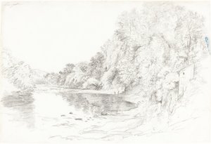 De Rivier bij Llangollen door John Glover