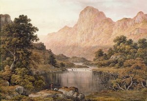 Reizigers naast een meer in het Lake District