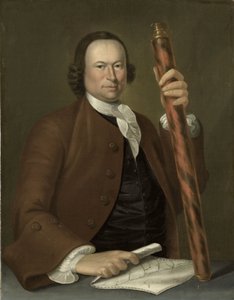 Portret van een officier op zee door John Greenwood