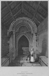 Ingang van de Aspatria-kerk, Cumberland, 1814 door John Greig