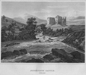 Hermitage Castle, Liddisdale, 1814 door John Greig