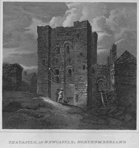 Het kasteel, in Newcastle, Northumberland, 1814