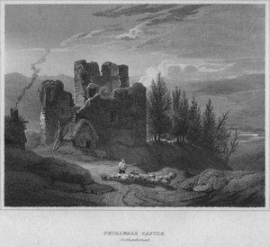 Thirlwall Kasteel, Northumberland, 1814