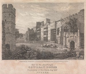 Uitzicht in de Binnenplaats van Cowdray House (voor de Excursies door Essex); pagina 74 (Volume Eén)