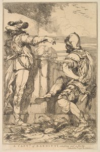 Een kapitein van Banditti die een partij uitzendt uit Vijftien etsen gewijd aan, 8 december 1778 door John Hamilton Mortimer