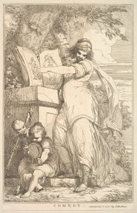 Komedie uit Vijftien Etsen Gewijd aan Sir Joshua Reynolds, 8 december 1778 door John Hamilton Mortimer