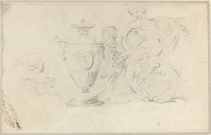 Ontwerpen voor decoratieve vazen door John Hamilton Mortimer