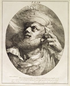 Lear, uit King Lear, Act III, Scene 3, 1776 door John Hamilton Mortimer