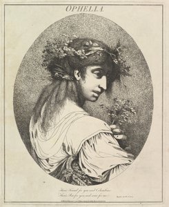 Ophelia Twaalf personages uit Shakespeare, 20 mei 1775 door John Hamilton Mortimer