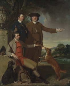 Zelfportret met Vader en Broer door John Hamilton Mortimer