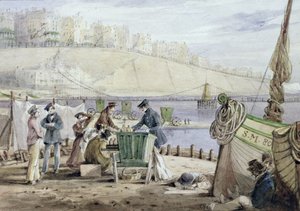 Strand van Brighton, Sussex, 1844