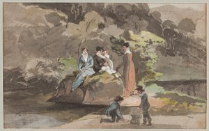 Groep bij het water, 1810 door John Harden