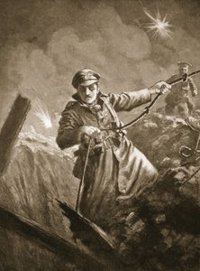 Luitenant G.P. Burlton die helpt bewusteloze mannen uit een mijnschacht te redden door John Harris Valda