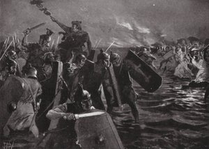 De Romeinse aanval op Anglesea door John Harris Valda