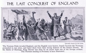 De laatste verovering van Engeland 1066 AD, c.1950 door John Harris Valda