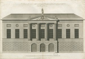 Stafford - Shire Hall: aquatint gravure door John Harvey