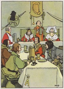 Het afmaken van de pudding van de koning door John Hassall