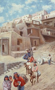 Pueblo dorp, 1900