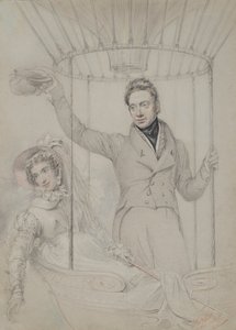 George Graham en zijn vrouw, Margaret, maken een ballonvaart, Londen, 1823