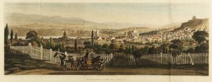 Panoramisch uitzicht op Tiflis, 1827