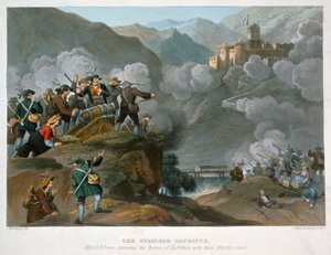 De Tiroolse Patriotten bestormen het fort van Kuffstein met hun houten kanonnen, 1816 door John Heaviside Clark