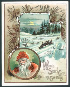 Woolson Spice Company kerstkaart