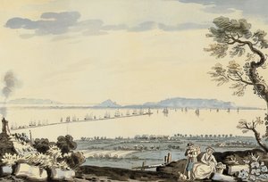 Uitzicht op Dublin Bay en haven, Hill of Howth door John Henry Campbell