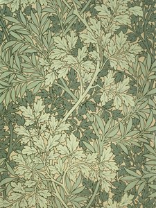 Bladerbehang, ontworpen door John Henry Dearle voor Morris and Company door John Henry Dearle