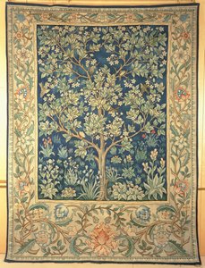 Boom Portiere wandtapijt, gemaakt voor William Morris & Co., ca. 1909